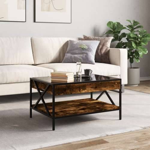 Stolić s beskonačnim LED svjetlima boja hrasta 70x50x38 cm - Dimljeni hrast 70 x 50 x 38 cm 1 Cijena