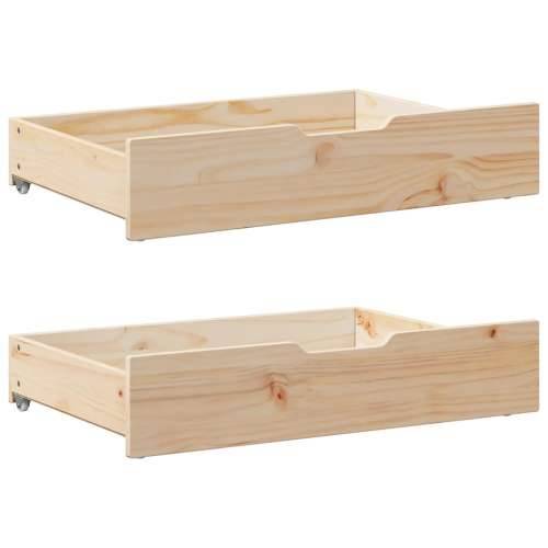 Ladice ispod kreveta s kotačima 2 kom 80x55x17 cm od borovine - Prirodna 80 x 55 x 16 cm 1 Cijena