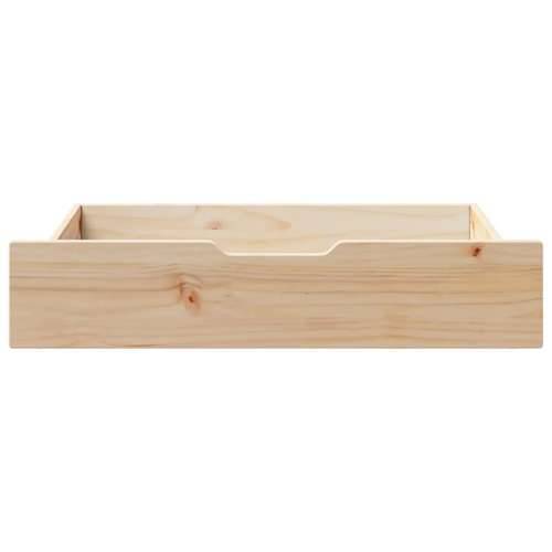 Ladice ispod kreveta s kotačima 2 kom 80x55x17 cm od borovine - Prirodna 80 x 55 x 16 cm 1 Cijena