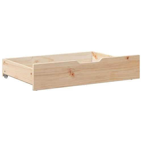 Ladice ispod kreveta s kotačima 2 kom 80x55x17 cm od borovine - Prirodna 80 x 55 x 16 cm 1 Cijena