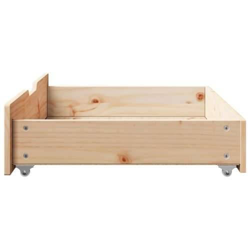 Ladice ispod kreveta s kotačima 2 kom 80x55x17 cm od borovine - Prirodna 80 x 55 x 16 cm 1 Cijena