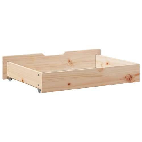 Ladice ispod kreveta s kotačima 2 kom 80x55x17 cm od borovine - Prirodna 80 x 55 x 16 cm 1 Cijena