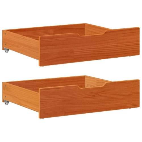 Ladice ispod kreveta 2 kom voštano smeđe 75x55x17cm od borovine - Voštano smeđa 75 x 55 x 16 cm 1 Cijena