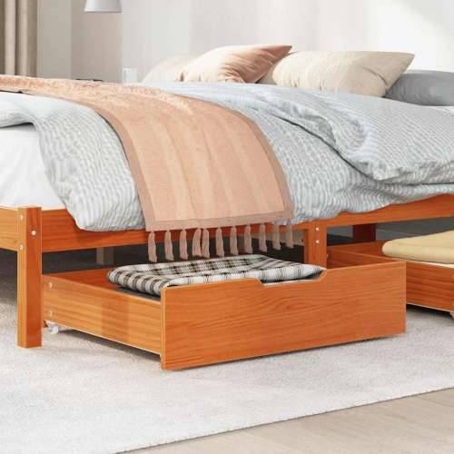 Ladice ispod kreveta 2 kom voštano smeđe 75x55x17cm od borovine - Voštano smeđa 75 x 55 x 16 cm 1 Cijena