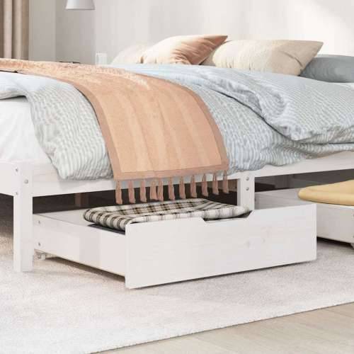 Ladice ispod kreveta 2 kom bijele 65x55x17 cm od borovine - Bijela 65 x 55 x 16 cm 1 Cijena