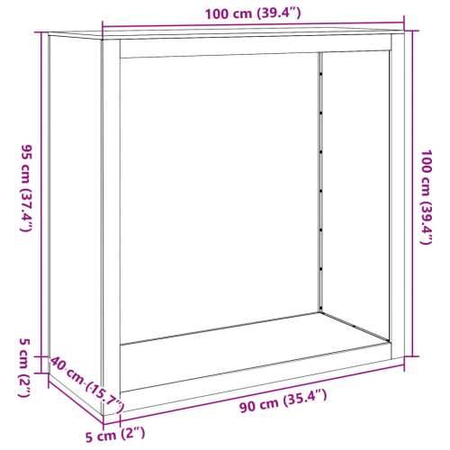 Stalak za drva za ogrjev bijeli 100x40x100 cm čelični - Čelik/bijela 100 x 40 x 100 cm Cijena