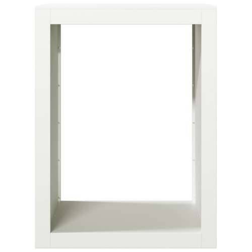 Stalak za drva za ogrjev bijeli 60x40x80 cm čelični - Čelik/bijela 60 x 40 x 80 cm Cijena