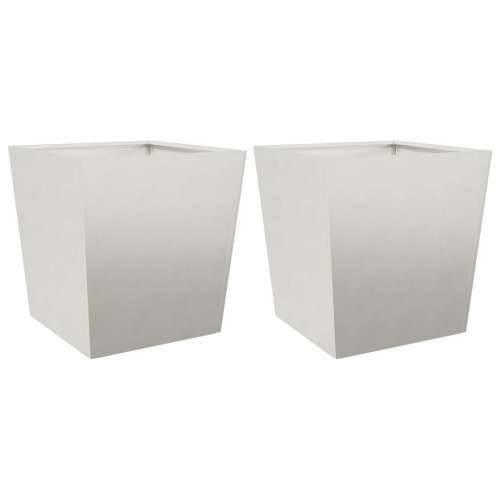 Vrtne sadilice 2 kom 50 x 50 x 50 cm od nehrđajućeg čelika - Nehrđajući čelik / svjetlosiva 50 x 50 x 50 cm 2 Cijena