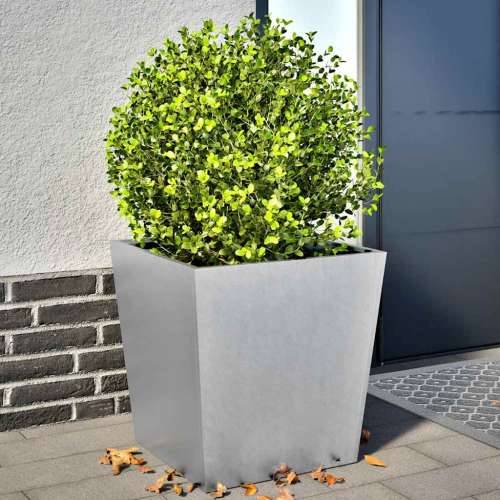 Vrtne sadilice 2 kom 50 x 50 x 50 cm od pocinčanog čelika - Pocinčani čelik / siva 50 x 50 x 50 cm 2 Cijena