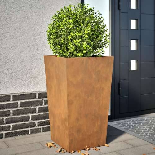 Vrtne sadilice 2 kom 45x45x75 cm Pohabani čelik - Otporni čelik / smeđa 45 x 45 x 75 cm 2 Cijena