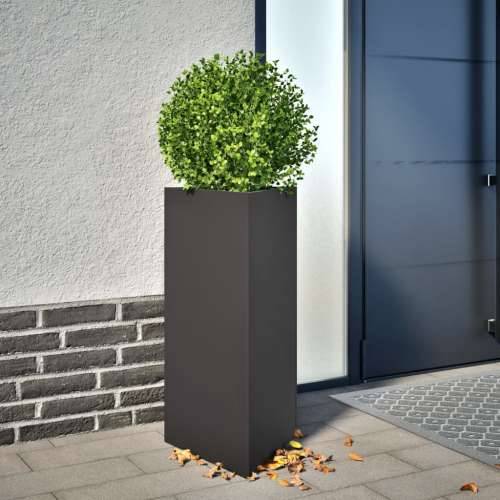 Vrtne sadilice 2 kom crna trokutasta 40x34,5x70 cm čelične - Čelik/crna 40 x 34.5 x 70 cm 2 Cijena