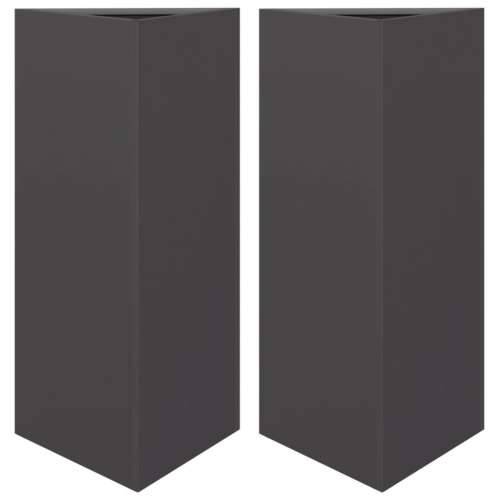 Vrtne sadilice 2 kom crna trokutasta 40x34,5x70 cm čelične - Čelik/crna 40 x 34.5 x 70 cm 2 Cijena