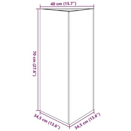 Vrtne sadilice 2 kom crna trokutasta 40x34,5x70 cm čelične - Čelik/crna 40 x 34.5 x 70 cm 2 Cijena
