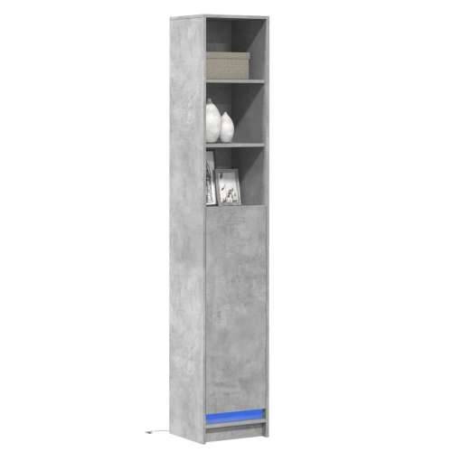 Komoda s LED svjetlima siva boja betona 36x32,5x200 cm drvena - Beton siva 1 36 cm Cijena