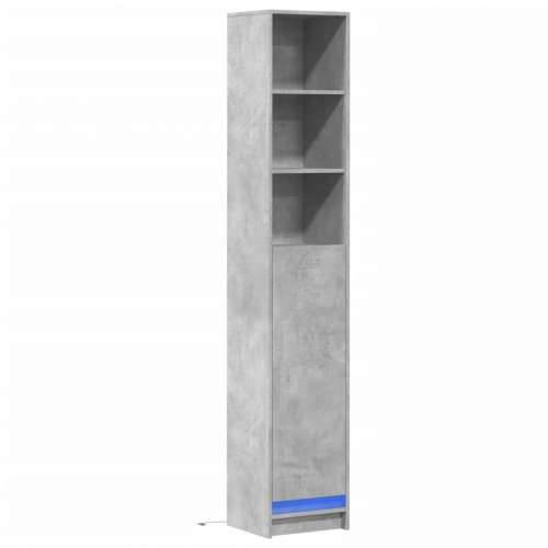 Komoda s LED svjetlima siva boja betona 36x32,5x200 cm drvena - Beton siva 1 36 cm Cijena