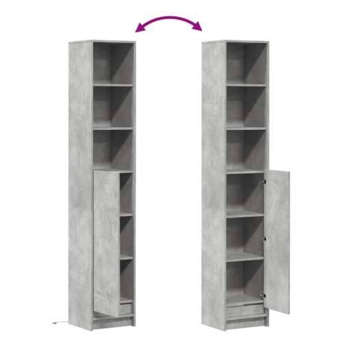 Komoda s LED svjetlima siva boja betona 36x32,5x200 cm drvena - Beton siva 1 36 cm Cijena