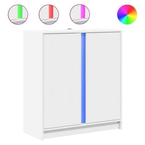 Komoda s LED svjetlima bijela 77x34x85 cm konstruirano drvo - Bijela 1 Cijena