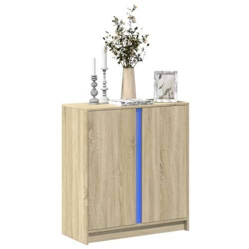Komoda s LED svjetlima boja hrasta sonome 77x34x85 cm drvena - sonoma hrast 1 Cijena