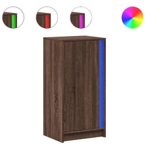 Komoda s LED boja smeđeg hrasta 42,5x34x85 cm konstruirano drvo - Smeđi hrast 1 Cijena