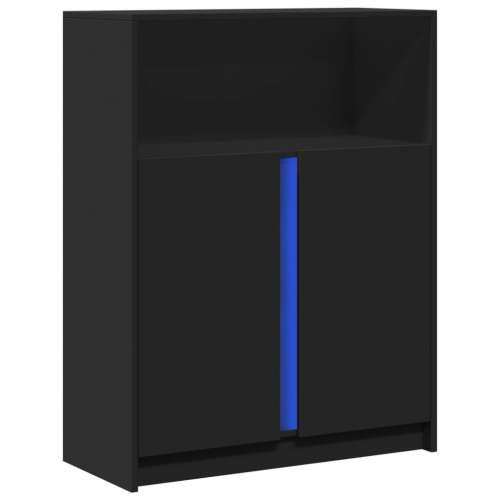 Komoda s LED svjetlima crna 77x34x100 cm od konstruiranog drva - Crna 1 77 cm Cijena