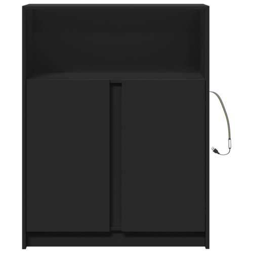 Komoda s LED svjetlima crna 77x34x100 cm od konstruiranog drva - Crna 1 77 cm Cijena