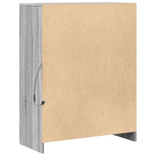 Komoda s LED svjetlima boja hrasta sonome 77x34x100 cm drvena - Sivi hrast sonoma 1 77 cm Cijena