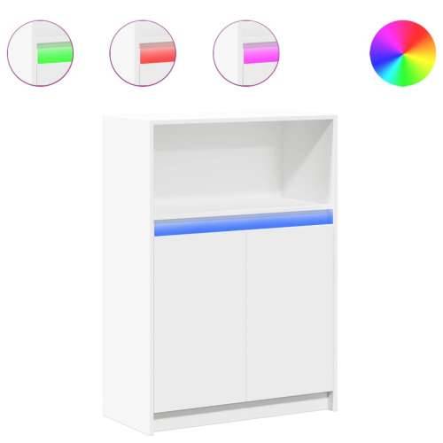 Komoda s LED svjetlima bijela 72x34x100 cm konstruirano drvo - Bijela 1 72 cm Cijena