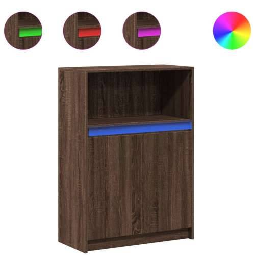 Komoda s LED svjetlima boja hrasta 72x34x100 cm drvena - Smeđi hrast 1 72 cm Cijena