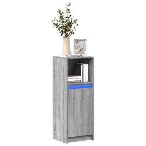 Komoda s LED svjetlima boja hrasta sonome 38x34x100 cm drvena - Sivi hrast sonoma 1 38 cm Cijena