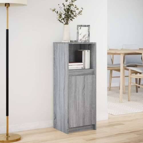 Komoda s LED svjetlima boja hrasta sonome 38x34x100 cm drvena - Sivi hrast sonoma 1 38 cm Cijena