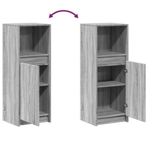 Komoda s LED svjetlima boja hrasta sonome 38x34x100 cm drvena - Sivi hrast sonoma 1 38 cm Cijena