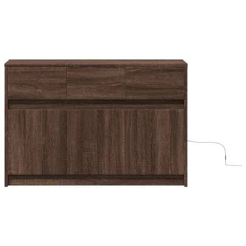 TV ormarić s LED svjetlima boja hrasta 91x34x61 cm drveni - Smeđi hrast 1 Cijena