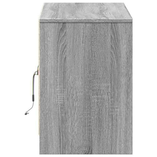 TV ormarić s LED svjetlima boja hrasta 100x34x50 cm drveni - Sivi hrast sonoma 1 100 cm Cijena
