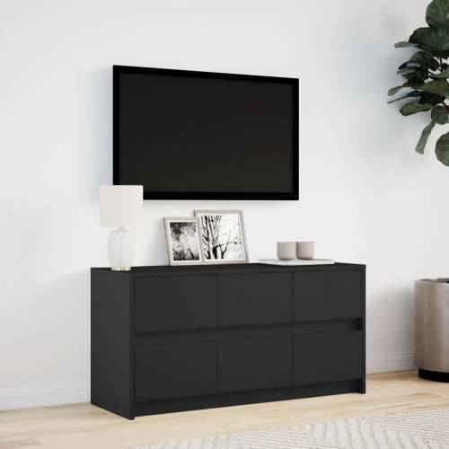 TV ormarić s LED svjetlima crni 100x34x50 cm konstruirano drvo - Crna 1 100 cm Cijena