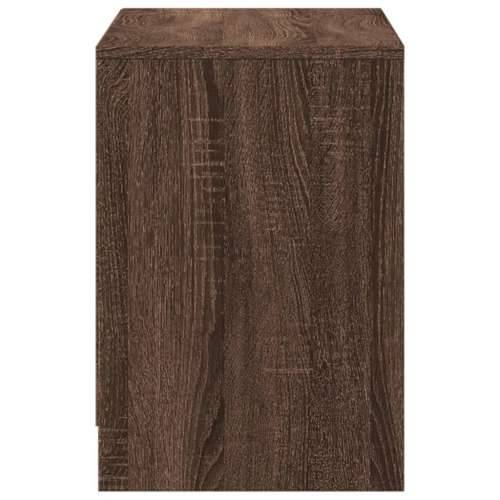 TV ormarić s LED svjetlima boja hrasta 100x34x50 cm drveni - Smeđi hrast 1 100 cm Cijena
