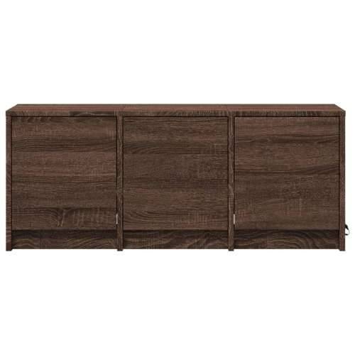 TV ormarić s LED svjetlima boja hrasta 97x34x40 cm drveni - Smeđi hrast 1 97 cm Cijena