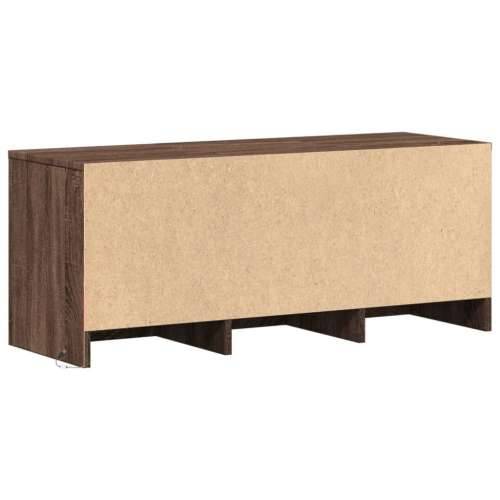 TV ormarić s LED svjetlima boja hrasta 97x34x40 cm drveni - Smeđi hrast 1 97 cm Cijena