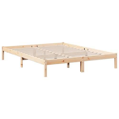 Dugi okvir kreveta bez madraca 160 x 210 cm od borovine - Prirodna 160 x 210 cm Cijena