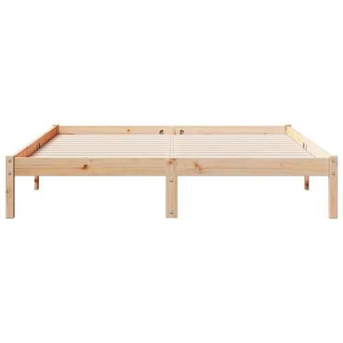 Dugi okvir kreveta bez madraca 160 x 210 cm od borovine - Prirodna 160 x 210 cm Cijena