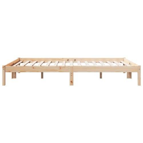 Dugi okvir kreveta bez madraca 160 x 210 cm od borovine - Prirodna 160 x 210 cm Cijena