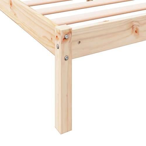 Dugi okvir kreveta bez madraca 160 x 210 cm od borovine - Prirodna 160 x 210 cm Cijena