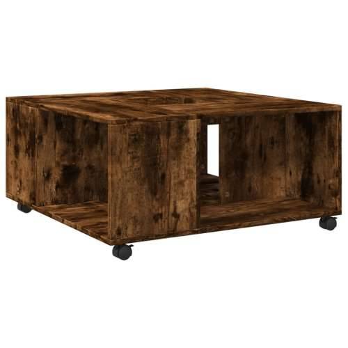 Stolić za kavu boja hrasta 80 x 80 x 40 cm konstruirano drvo - Dimljeni hrast 1 Cijena