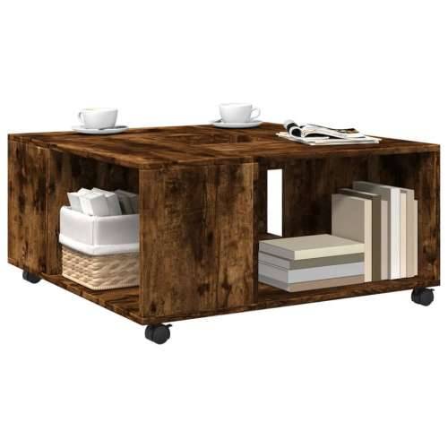 Stolić za kavu boja hrasta 80 x 80 x 40 cm konstruirano drvo - Dimljeni hrast 1 Cijena