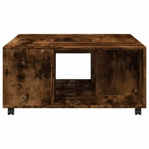 Stolić za kavu boja hrasta 80 x 80 x 40 cm konstruirano drvo - Dimljeni hrast 1 Cijena