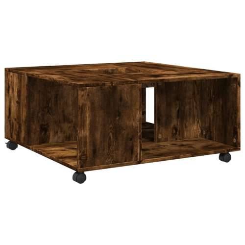 Stolić za kavu boja hrasta 80 x 80 x 40 cm konstruirano drvo - Dimljeni hrast 1 Cijena