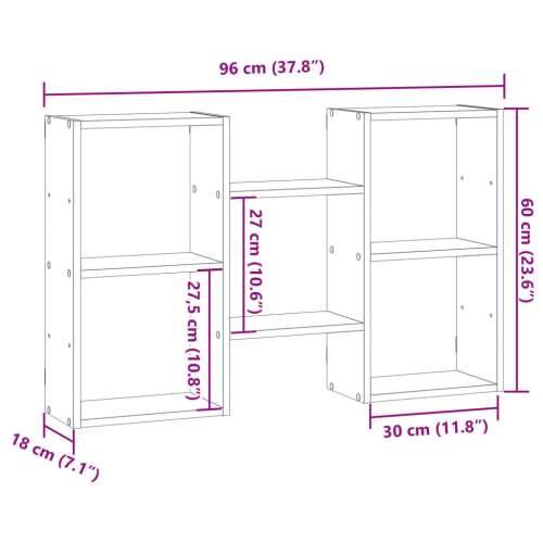 Zidna polica bijela 96x18x60 cm od konstruiranog drva - Bijela 1 Cijena