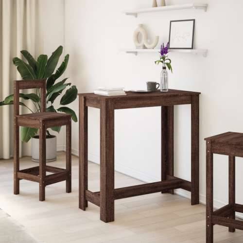 Barski stol smeđa boja hrasta 102x50x103,5 cm konstruirano drvo - Smeđi hrast 1 102 cm Cijena