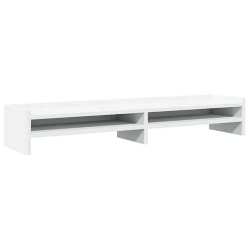 Stalak za monitor bijeli 100x24x16 cm od konstruiranog drva - Bijela 100 x 24 x 16 cm Cijena