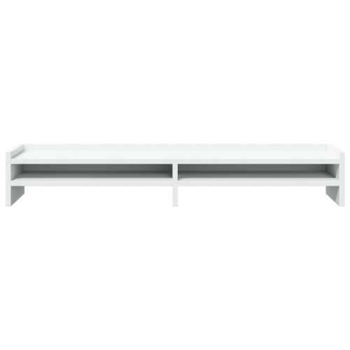 Stalak za monitor bijeli 100x24x16 cm od konstruiranog drva - Bijela 100 x 24 x 16 cm Cijena
