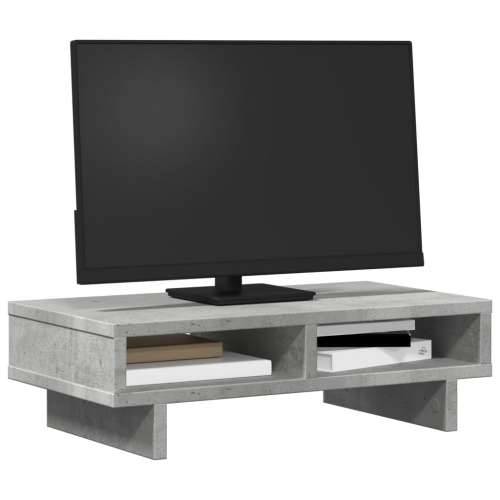 Stalak za monitor siva boja betona 50x27x15 cm drveni - Beton siva 50 x 27 x 15 cm Cijena